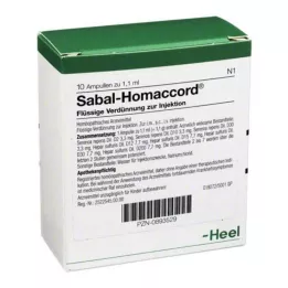 SABAL HOMACCORD Ampuller, 10 stk