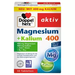 DOPPELHERZ Magnesium+Kalium Tabletter, 30 stk