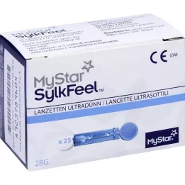 MYSTAR SylkFeel lancetter 28 G, 25 stk