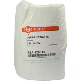 VERBANDWATTE rullet 15 cmx2 m, 1 stk