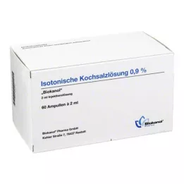 ISOTONISCHE Saltvandsopløsning 0,9% Biokanol ampuller, 60X2 ml