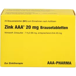 ZINK AAA 20 mg brusetabletter, 20 stk