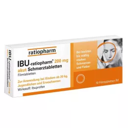 IBU-RATIOPHARM 200 mg akutte smertetabletter, filmovertrukne tabletter, 10 stk