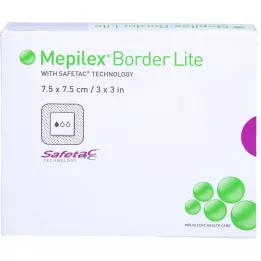MEPILEX Border Lite skumtilslutning 7,5x7,5 cm steril, 5 stk