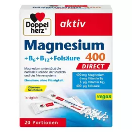 DOPPELHERZ Magnesium+B Vitaminer DIRECT Pellets, 20 stk