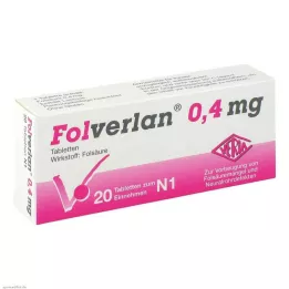 FOLVERLAN 0,4 mg tabletter, 20 stk