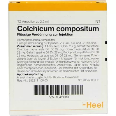 COLCHICUM COMPOSITUM Ampuller, 10 stk COLCHICUM COMPOSITUM Ampuller, 10 stk