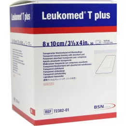 LEUKOMED transp.plus sterilplaster 8x10 cm, 50 stk