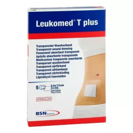 LEUKOMED transp.plus steril gips 5x7,2 cm, 5 stk