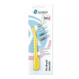 MIRADENT Interd.Pic-Brush Intro Kit 1H+4B.Yellow, 1 stk