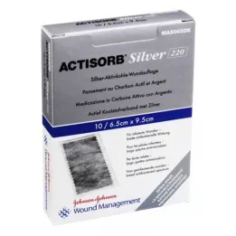 ACTISORB 220 Sølv 6,5x9,5 cm sterile kompresser, 10 stk