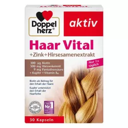 DOPPELHERZ Hair Vital + Zink + Hirseekstrakt Kapsler, 30 stk