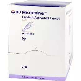 BD MICROTAINER Lancet lilla 30 G 1,5 mm, 200 stk