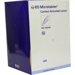BD MICROTAINER Lancet blå 1,5x2 mm, 200 stk