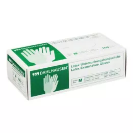 HANDSCHUHE Latex upulveriseret størrelse M, 100 stk
