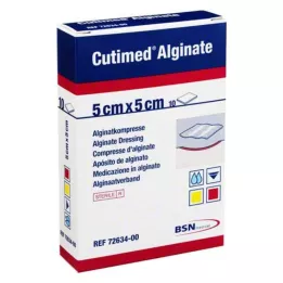 CUTIMED Alginat Alginatkompresser 5x5 cm, 10 stk