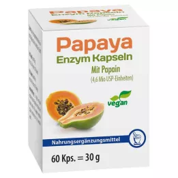 PAPAYA ENZYM Kapsler, 60 stk