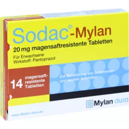 SODAC Mylan gastro-resistente tabletter, 14 stk