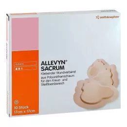 ALLEVYN Sacrum lille 17x17 cm sårforbindingslim, 10 stk