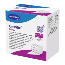 OMNIFIX elastisk 2,5 cmx10 m rulle, 2 stk