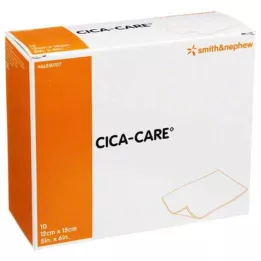 CICA CARE 12x15 cm tynd silikonegelplade til arbehandling, 10 stk