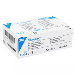 MICROPORE Fleecepakke 2,5 cmx9,1 m hvid 1530-1, 12 stk