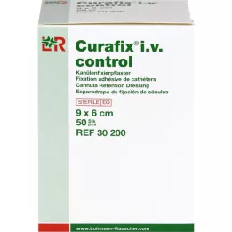 CURAFIX i.v. Kontrolkanyle fikseringspakke 6x9 cm, 50 stk