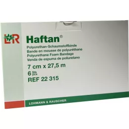 HAFTAN Skumbandage 7 cmx27,5 m, 6 stk
