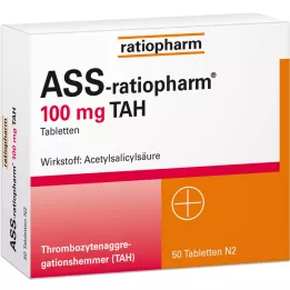 ASS-ratiopharm 100 mg TAH tabletter, 50 stk