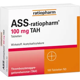 ASS-ratiopharm 100 mg TAH tabletter, 100 stk