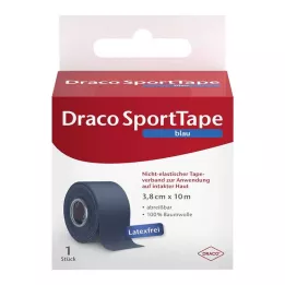 DRACO TAPEVERBAND 3,8 cmx10 m blå, 1 stk