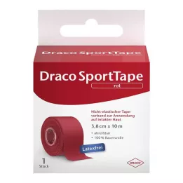 DRACO TAPEVERBAND 3,8 cmx10 m rød, 1 stk