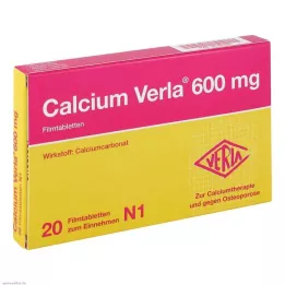 CALCIUM VERLA 600 mg filmovertrukne tabletter, 20 stk
