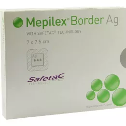 MEPILEX Border Ag skumbandage 7x7,5 cm steril, 5 stk