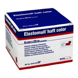 ELASTOMULL skaft farve 6 cmx20 m fastgørelsespapir rød, 1 stk