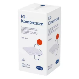 ES-KOMPRESSEN usteril 10x10 cm 16-vejs, 100 stk