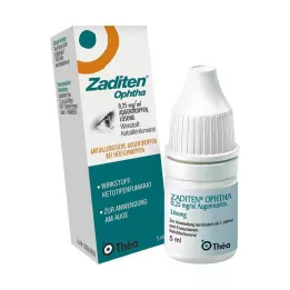 ZADITEN ophtha 0,25 mg/ml øjendråber, 1X5 ml