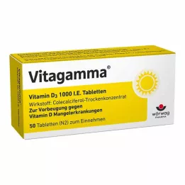 VITAGAMMA Vitamin D3 1.000 IE tabletter, 50 stk