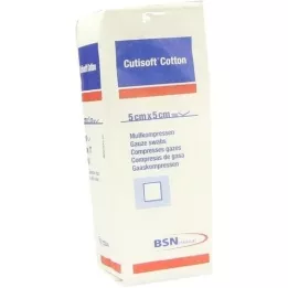 CUTISOFT Bomuld komprimeret 5x5 cm, 100 stk