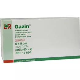 GAZIN Gaze komp 5x5 cm steril 12-lags, 40X2 stk