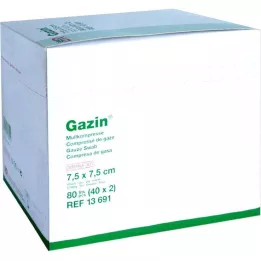GAZIN Gaze komp.7,5x7,5 cm steril 12-lags, 40X2 stk