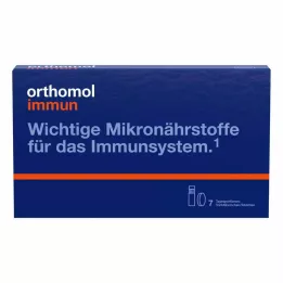 ORTHOMOL Kombinationspakke til immun drikkeflaske/tablet.