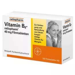 VITAMIN B6-RATIOPHARM 40 mg filmovertrukne tabletter, 100 stk