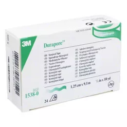 DURAPORE Silkegips 1,25 cmx9,1 m rulle, 24 stk