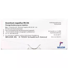 ACONITUM NAPELLUS Rh D 20 ampuller, 8X1 ml