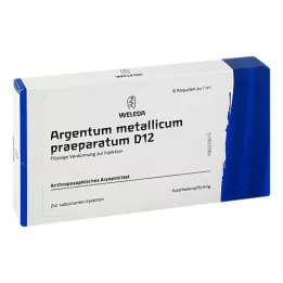 ARGENTUM METALLICUM praeparatum D 12 ampuller, 8 stk