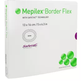 MEPILEX Border Flex skumstik 13x16 cm oval, 5 stk