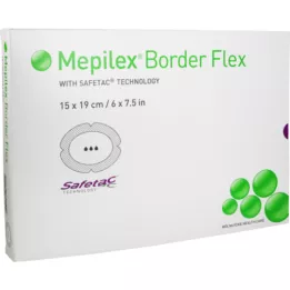MEPILEX Border Flex skumstik 15x19 cm oval, 5 stk