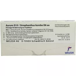AURUM D 10/Strophanthus kombe D 6 aa ampuller, 8X1 ml