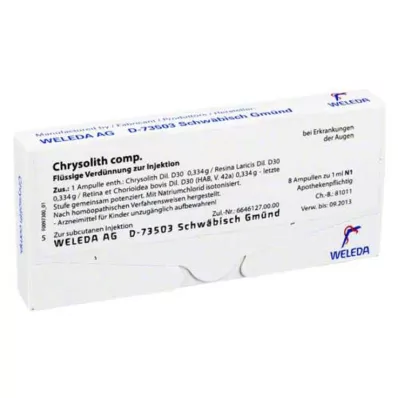 CHRYSOLITH komp. ampuller, 8x1 ml